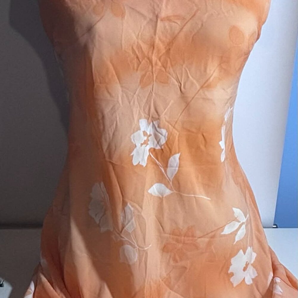 Peach Colour Ultra Light Summer Dress Junior size Large 11/13, Adult size XS - Picture 6 of 6